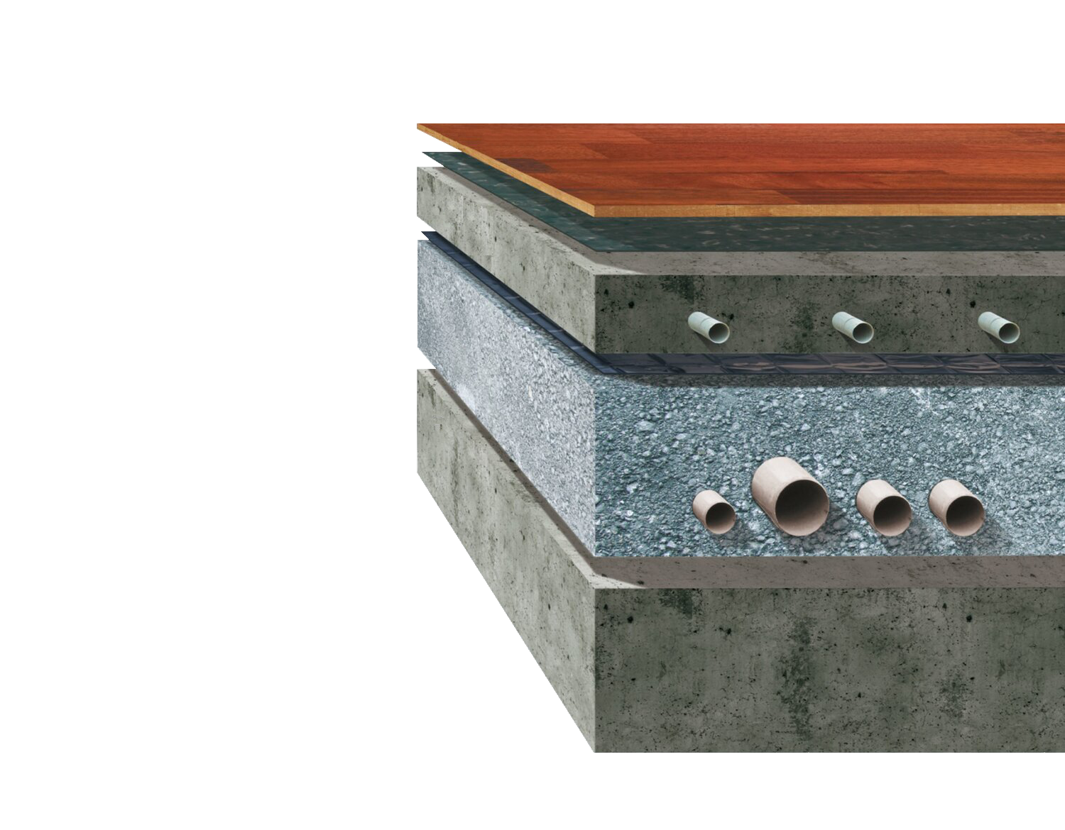 Схема конструкции пола Estrotech